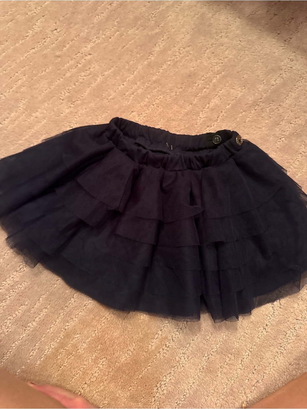 Navy Tiered Tulle Skirt for 18m Girl